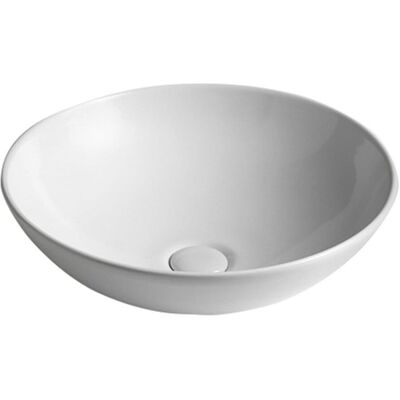 Sapho DIMP umywalka ceramiczna nablatowa, Ø 46cm, biały Sapho DIMP umywalka ceramiczna nablatowa, Ø 46cm, biały