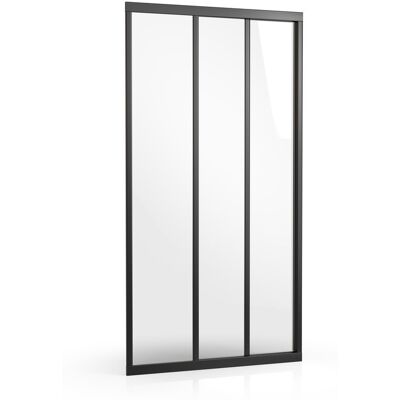 Drzwi prysznicowe Ravak Supernova ASDP3 100 trzyczęściowe szkło transparent czarne 1 szt Drzwi prysznicowe Ravak Supernova ASDP3 100 trzyczęściowe szkło transparent czarne 1 szt