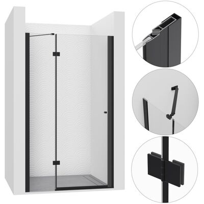 SEVANTE DRZWI PRYSZNICOWE WNĘKOWE UCHYLNE 70CM CZARNE WALK-IN ŚCIANKA KABINA SEVANTE DRZWI PRYSZNICOWE WNĘKOWE UCHYLNE 70CM CZARNE WALK-IN ŚCIANKA KABINA