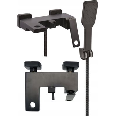 FALA 75882 BATERIA WANNOWA ŚCIENNA CZARNA CERAMICZNA GŁOWICA NOIR FALA 75882 BATERIA WANNOWA ŚCIENNA CZARNA CERAMICZNA GŁOWICA NOIR