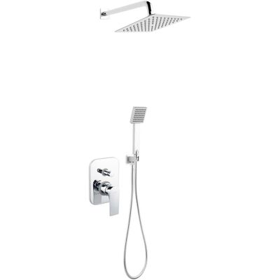 Inny producent Ferro Algeo Square Set zestaw prysznicowy podtynkowy z deszczownicą chrom BAQ7P-SET1-S Inny producent Ferro Algeo Square Set zestaw prysznicowy podtynkowy z deszczownicą chrom BAQ7P-SET1-S