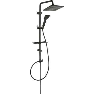 Inny producent Ferro Squerto Lux Black zestaw prysznicowy z deszczownicą czarny mat NP24-BL Inny producent Ferro Squerto Lux Black zestaw prysznicowy z deszczownicą czarny mat NP24-BL