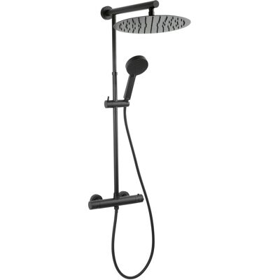 Inny producent Ferro Trevi zestaw prysznicowy termostatyczny z deszczownicą czarny mat NP75-TRV7U-BL Inny producent Ferro Trevi zestaw prysznicowy termostatyczny z deszczownicą czarny mat NP75-TRV7U-BL