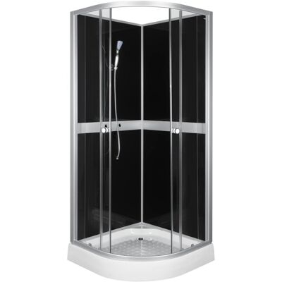 Novoterm Kabina prysznicowa Classic 80 black + bateria Novoterm Kabina prysznicowa Classic 80 black + bateria