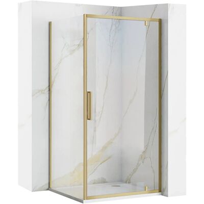 Kabina Prysznicowa Narożna Rea Rapid Swing Złota Szczotkowana 90X100 Kabina Prysznicowa Narożna Rea Rapid Swing Złota Szczotkowana 90X100