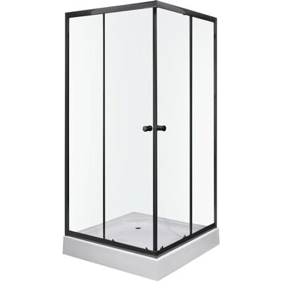 Novoterm Kabina prysznicowa Olga SQ 80 BLACK (z brodzikiem) Novoterm Kabina prysznicowa Olga SQ 80 BLACK (z brodzikiem)