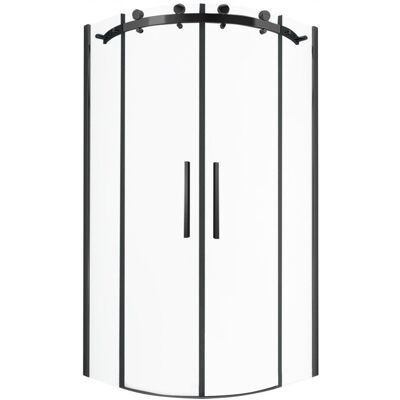 Durasan Kabina prysznicowa półokrągła narożna Kabi Alexa R55 90x90 czarny mat 8 mm Durasan Kabina prysznicowa półokrągła narożna Kabi Alexa R55 90x90 czarny mat 8 mm