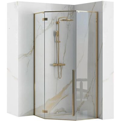 Kabina Prysznicowa Rea Diamond 90X90 Gold + Brodzikdiamond Black Kabina Prysznicowa Rea Diamond 90X90 Gold + Brodzikdiamond Black