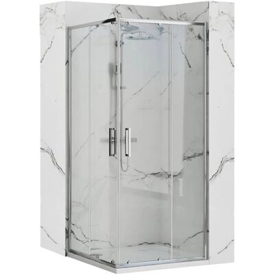Rea Punto 80x80 Chromowa Kabina Prysznicowa - Prysznic Rea Punto 80x80 Chromowa Kabina Prysznicowa - Prysznic