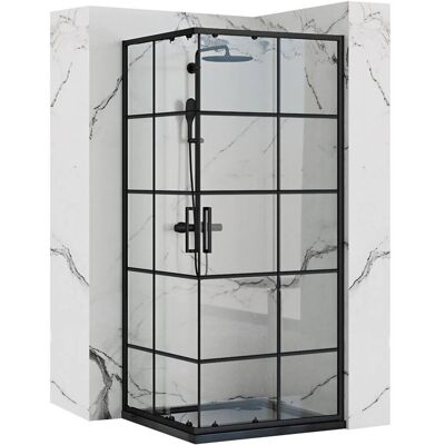 Rea Kabina Prysznicowa Rozsuwana Czarna Concept 90x90 Rea Kabina Prysznicowa Rozsuwana Czarna Concept 90x90