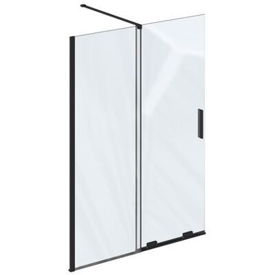 Kabina/ścianka prysznicowa Ravak Walk in Roll ROWI 110 szkło transparent czarna 1 szt Kabina/ścianka prysznicowa Ravak Walk in Roll ROWI 110 szkło transparent czarna 1 szt