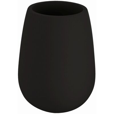 Kleine Wolke Drip Kubek łazienkowy czarny mat poliresin soft touch Kleine Wolke Drip Kubek łazienkowy czarny mat poliresin soft touch