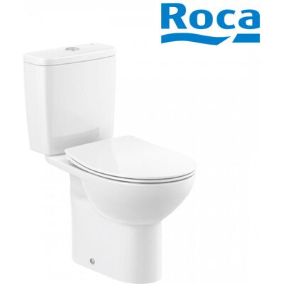 Kompakt WC 36x44x45 cm odpływ pionowy ROCA Victoria Rimless zestaw montażowy w komplecie, Komplet, biały Kompakt WC 36x44x45 cm odpływ pionowy ROCA Victoria Rimless zestaw montażowy w komplecie, Komplet, biały