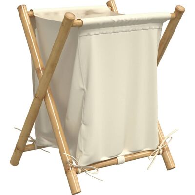 VMP Kosz Na Pranie, Kremowy, 45x55x63,5 Cm, Bambusowy VMP Kosz Na Pranie, Kremowy, 45x55x63,5 Cm, Bambusowy