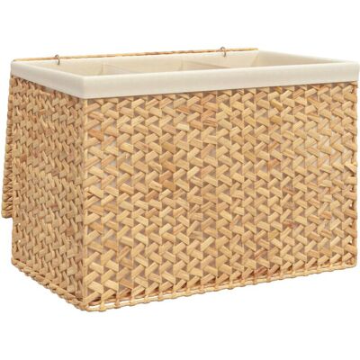 VMP Kosz Na Pranie Z 3 Przegrodami, 75x42,5x52 Cm, Hiacynt Wodny VMP Kosz Na Pranie Z 3 Przegrodami, 75x42,5x52 Cm, Hiacynt Wodny