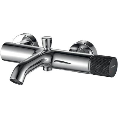 Kuchinox PEROS BATERIA WANNOWA ŚCIENNA BEZ ZESTAWU NATRYSKOWEGO chrom/czarny BQP 010D Kuchinox PEROS BATERIA WANNOWA ŚCIENNA BEZ ZESTAWU NATRYSKOWEGO chrom/czarny BQP 010D