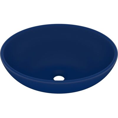 vidaXL luksusowa owalna umywalka - ciemnoniebieska ceramika 40x33 cm vidaXL luksusowa owalna umywalka - ciemnoniebieska ceramika 40x33 cm