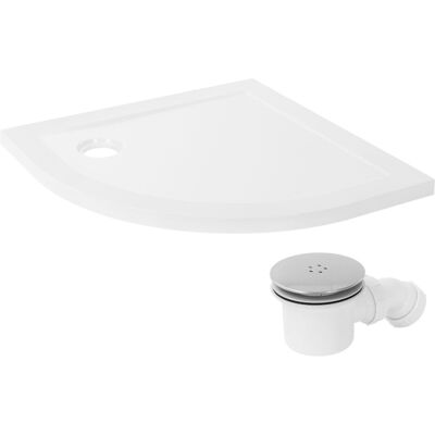 LuxeBath Brodzik prysznicowy 80x80 cm zestaw prysznicowy bialy z syfonem, brodzik lazienkowy kompletny set, cwiercokragly h 40 mm z SMC promien 55 c.. LuxeBath Brodzik prysznicowy 80x80 cm zestaw prysznicowy bialy z syfonem, brodzik lazienkowy kompletny set, cwiercokragly h 40 mm z SMC promien 55 c..