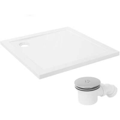 LuxeBath Brodzik prysznicowy 90x90 cm bialy z syfonem, kompletny zestaw, kwadratowa taca prysznicowa h 40 mm z SMC, wysoki polysk, 3 opcje montazu, .. LuxeBath Brodzik prysznicowy 90x90 cm bialy z syfonem, kompletny zestaw, kwadratowa taca prysznicowa h 40 mm z SMC, wysoki polysk, 3 opcje montazu, ..