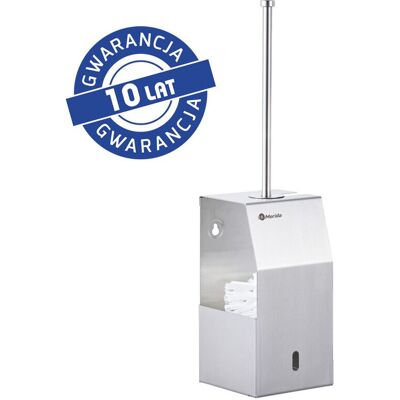 Merida SZ15S Szczotka do WC z uchwytem mocowanym do ściany, stal matowa Merida SZ15S Szczotka do WC z uchwytem mocowanym do ściany, stal matowa