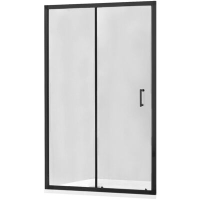 Mexen Apia drzwi prysznicowe rozsuwane 100 cm, transparent, czarne - 845-100-000-70-00 Mexen Apia drzwi prysznicowe rozsuwane 100 cm, transparent, czarne - 845-100-000-70-00