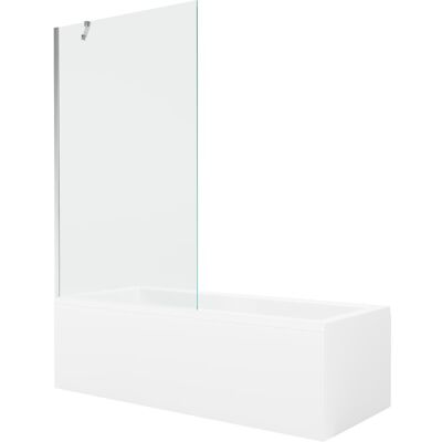 Mexen Cubik wanna prostokątna 170 x 70 cm z obudową i parawanem 1-skrzydłowym 100 cm, transparent, chrom Mexen Cubik wanna prostokątna 170 x 70 cm z obudową i parawanem 1-skrzydłowym 100 cm, transparent, chrom