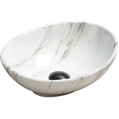 Mexen Elza - Ceramiczna umywalka 40x33 cm - Biały kamień Mexen Elza - Ceramiczna umywalka 40x33 cm - Biały kamień