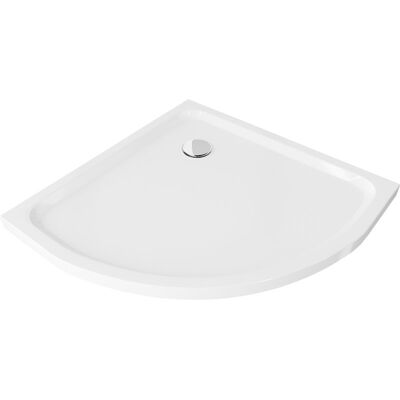 Mexen Flat brodzik półokrągły slim 100 x 100 cm, biały, syfon chrom Mexen Flat brodzik półokrągły slim 100 x 100 cm, biały, syfon chrom