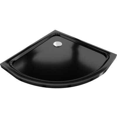 Mexen Flat brodzik półokrągły slim 100 x 100 cm, czarny, syfon chrom Mexen Flat brodzik półokrągły slim 100 x 100 cm, czarny, syfon chrom