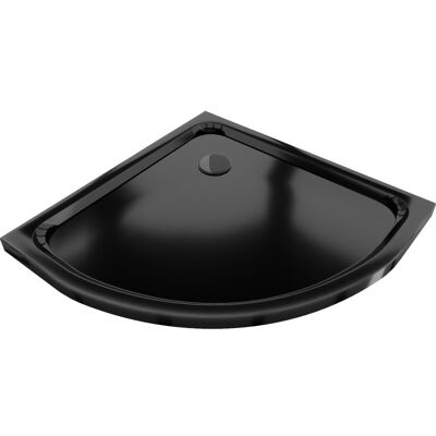 Mexen Flat brodzik półokrągły slim 100 x 100 cm, czarny, syfon czarny Mexen Flat brodzik półokrągły slim 100 x 100 cm, czarny, syfon czarny