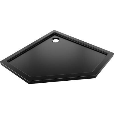 Mexen Flow brodzik pięciokątny slim 90 x 90 cm, czarny mat - 46P709090 Mexen Flow brodzik pięciokątny slim 90 x 90 cm, czarny mat - 46P709090