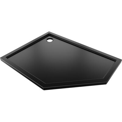 Mexen Flow brodzik pięciokątny slim lewy 90 x 80 cm, czarny mat - 46P708090L Mexen Flow brodzik pięciokątny slim lewy 90 x 80 cm, czarny mat - 46P708090L