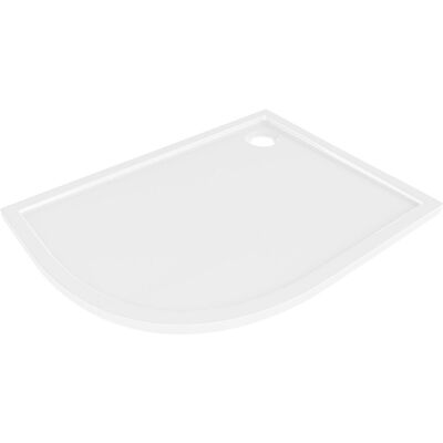 Mexen Flow brodzik półokrągły asymetryczny slim prawy 90 x 80 cm, biały połysk - 46Q108090R Mexen Flow brodzik półokrągły asymetryczny slim prawy 90 x 80 cm, biały połysk - 46Q108090R