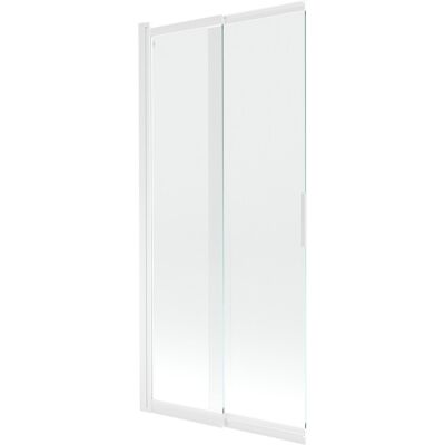 Mexen Fox parawan nawannowy 2-skrzydłowy przesuwny 85 x 150 cm, transparent, biały - 891-085-002-20-00 Mexen Fox parawan nawannowy 2-skrzydłowy przesuwny 85 x 150 cm, transparent, biały - 891-085-002-20-00
