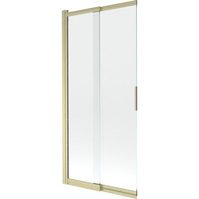 Mexen Fox parawan nawannowy 2-skrzydłowy przesuwny 85 x 150 cm, transparent, złoty szczotkowany - 891-085-002-55-00 Mexen Fox parawan nawannowy 2-skrzydłowy przesuwny 85 x 150 cm, transparent, złoty szczotkowany - 891-085-002-55-00