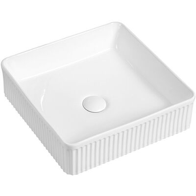 Mexen Grovo umywalka nablatowa ryflowana 41 x 41 cm, biała - 22304100 Mexen Grovo umywalka nablatowa ryflowana 41 x 41 cm, biała - 22304100
