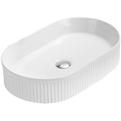 Mexen Grovo umywalka nablatowa ryflowana 49 x 31 cm, biała - 22304900 Mexen Grovo umywalka nablatowa ryflowana 49 x 31 cm, biała - 22304900