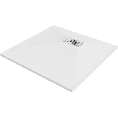 Mexen Hugo brodzik kwadratowy SMC 70 x 70 cm, biały, maskownica inox - 42107070-X Mexen Hugo brodzik kwadratowy SMC 70 x 70 cm, biały, maskownica inox - 42107070-X
