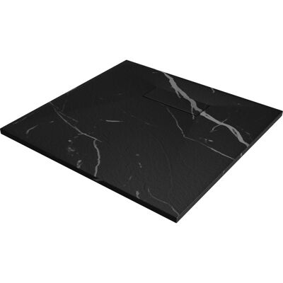 Mexen Hugo brodzik kwadratowy SMC 80 x 80 cm, czarny kamień - 42758080 Mexen Hugo brodzik kwadratowy SMC 80 x 80 cm, czarny kamień - 42758080
