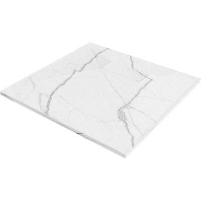 Mexen Hugo brodzik kwadratowy SMC 90 x 90 cm, biały kamień - 42159090 Mexen Hugo brodzik kwadratowy SMC 90 x 90 cm, biały kamień - 42159090