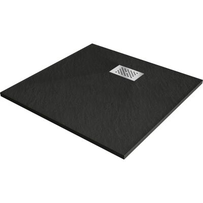 Mexen Hugo brodzik kwadratowy SMC 90 x 90 cm, czarny, maskownica inox - 42709090-X Mexen Hugo brodzik kwadratowy SMC 90 x 90 cm, czarny, maskownica inox - 42709090-X