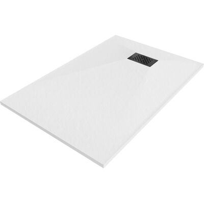 Mexen Hugo brodzik prostokątny SMC 100 x 90 cm, biały, maskownica czarna - 42109010-B Mexen Hugo brodzik prostokątny SMC 100 x 90 cm, biały, maskownica czarna - 42109010-B