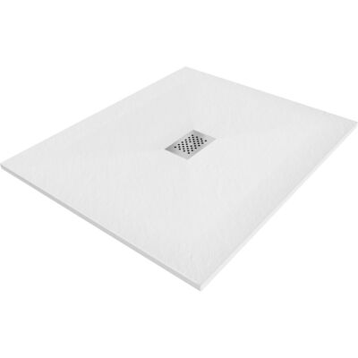 Mexen Hugo brodzik prostokątny SMC 130 x 100 cm, biały, maskownica inox - 42101013-X Mexen Hugo brodzik prostokątny SMC 130 x 100 cm, biały, maskownica inox - 42101013-X