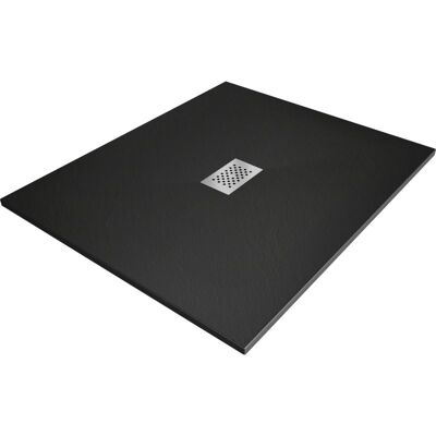 Mexen Hugo brodzik prostokątny SMC 130 x 100 cm, czarny, maskownica inox - 42701013-X Mexen Hugo brodzik prostokątny SMC 130 x 100 cm, czarny, maskownica inox - 42701013-X