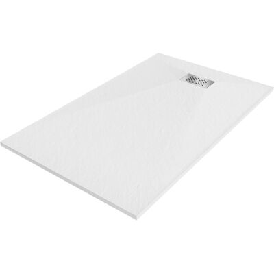Mexen Hugo brodzik prostokątny SMC 150 x 70 cm, biały, maskownica inox - 42107015-X Mexen Hugo brodzik prostokątny SMC 150 x 70 cm, biały, maskownica inox - 42107015-X