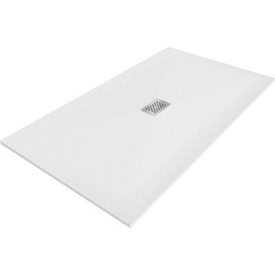 Mexen Hugo brodzik prostokątny SMC 180 x 100 cm, biały, maskownica inox - 42101018-X Mexen Hugo brodzik prostokątny SMC 180 x 100 cm, biały, maskownica inox - 42101018-X