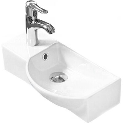 Mexen Hugo umywalka nablatowa prawa 45 x 24 cm biała - 21254500R Mexen Hugo umywalka nablatowa prawa 45 x 24 cm biała - 21254500R