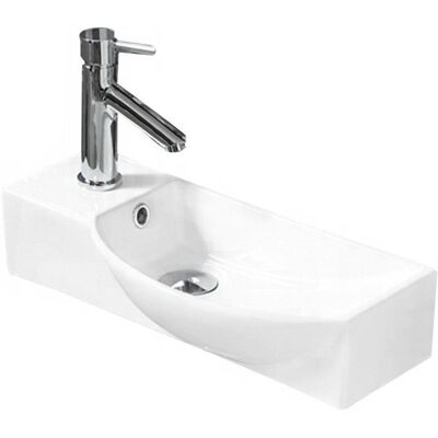 Mexen Hugo umywalka nablatowa prawa 50 x 23 cm biała - 21255000R Mexen Hugo umywalka nablatowa prawa 50 x 23 cm biała - 21255000R