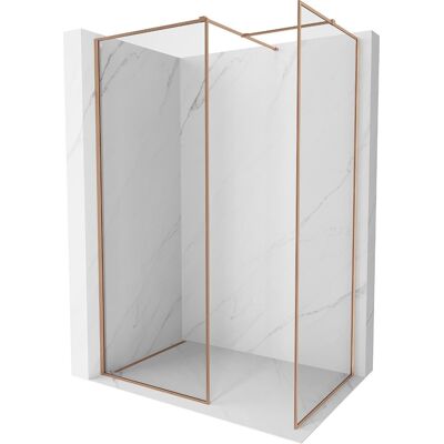 Mexen Kioto-F ścianka prysznicowa Walk-in z ramką 120 x 120 cm, transparent 8 mm, miedź szczotkowana - 800-120-202-04-65-120 Mexen Kioto-F ścianka prysznicowa Walk-in z ramką 120 x 120 cm, transparent 8 mm, miedź szczotkowana - 800-120-202-04-65-120