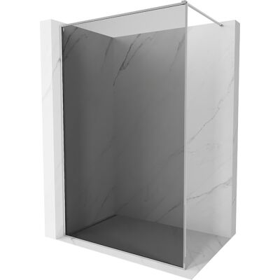 Mexen Kioto-F ścianka prysznicowa Walk-in z ramką 130 x 202 cm, grafit 8 mm, chrom - 800-130-104-01-40 Mexen Kioto-F ścianka prysznicowa Walk-in z ramką 130 x 202 cm, grafit 8 mm, chrom - 800-130-104-01-40